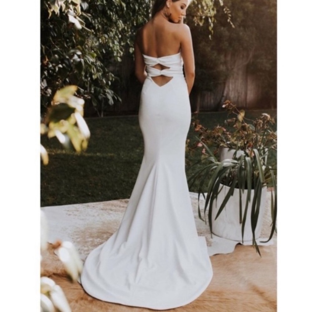 NEW Katie May X Noel And Jean Divinity Strapless Gown Dress Ivory White